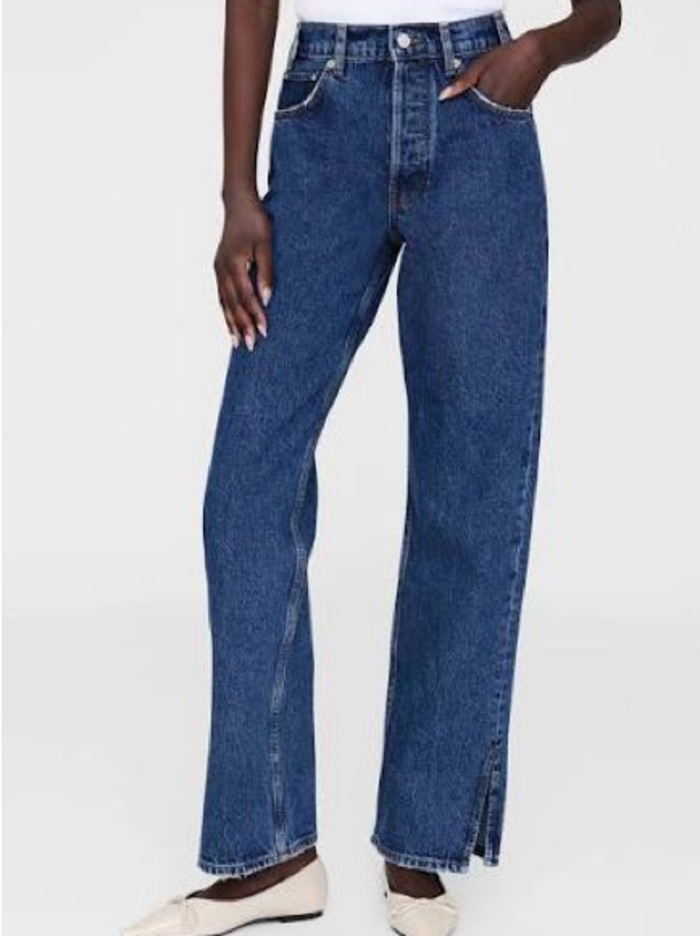 Anine Bing Roy High-Rise Straight Leg Women’s Jeans 31” - Indigo